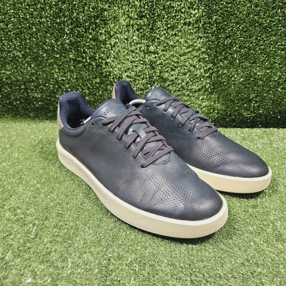 Cole Haan Grand Crosscourt Daily Laser Blue Leather Sneakers Mens Size 11.5